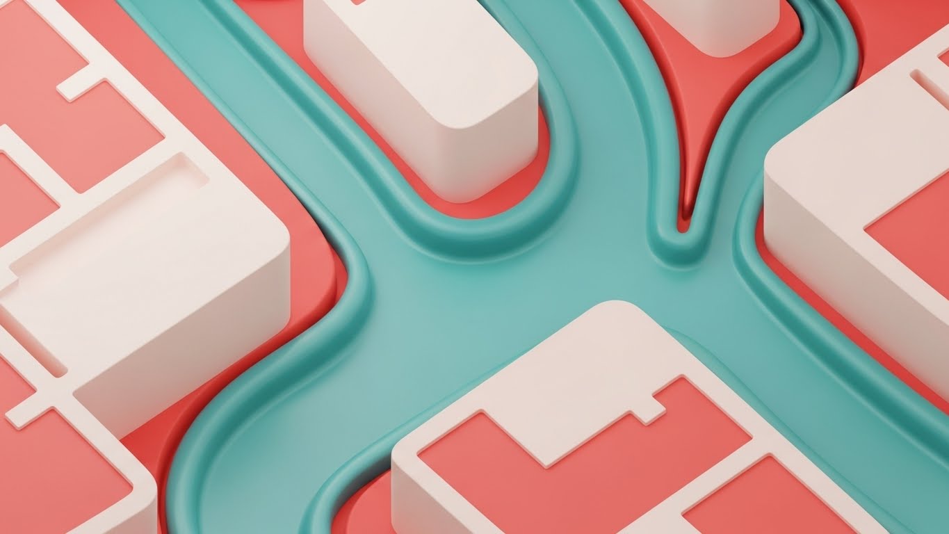 (Abstract 2D flat vector organic): Fluid Rivers + Navigating Demand Constraints