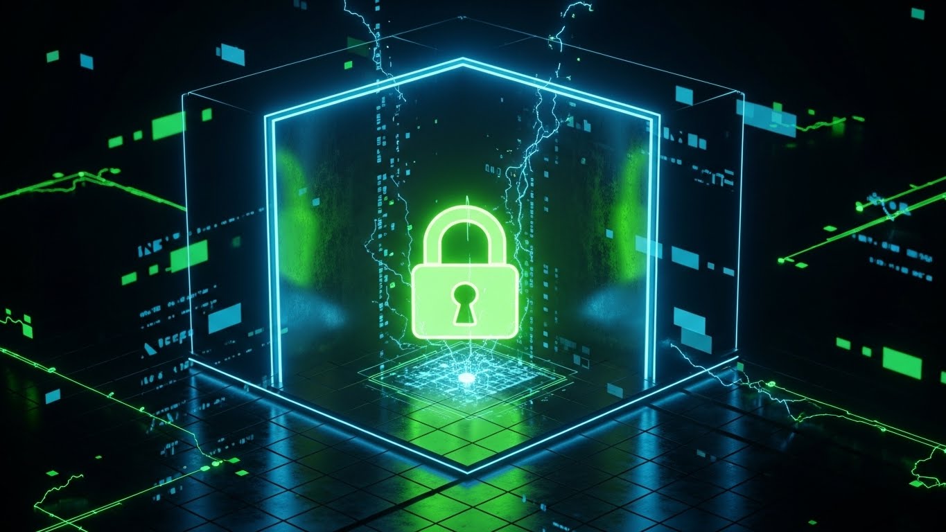 (Neon Dark Mode): Cyber Shield - Illuminating zero-trust security.