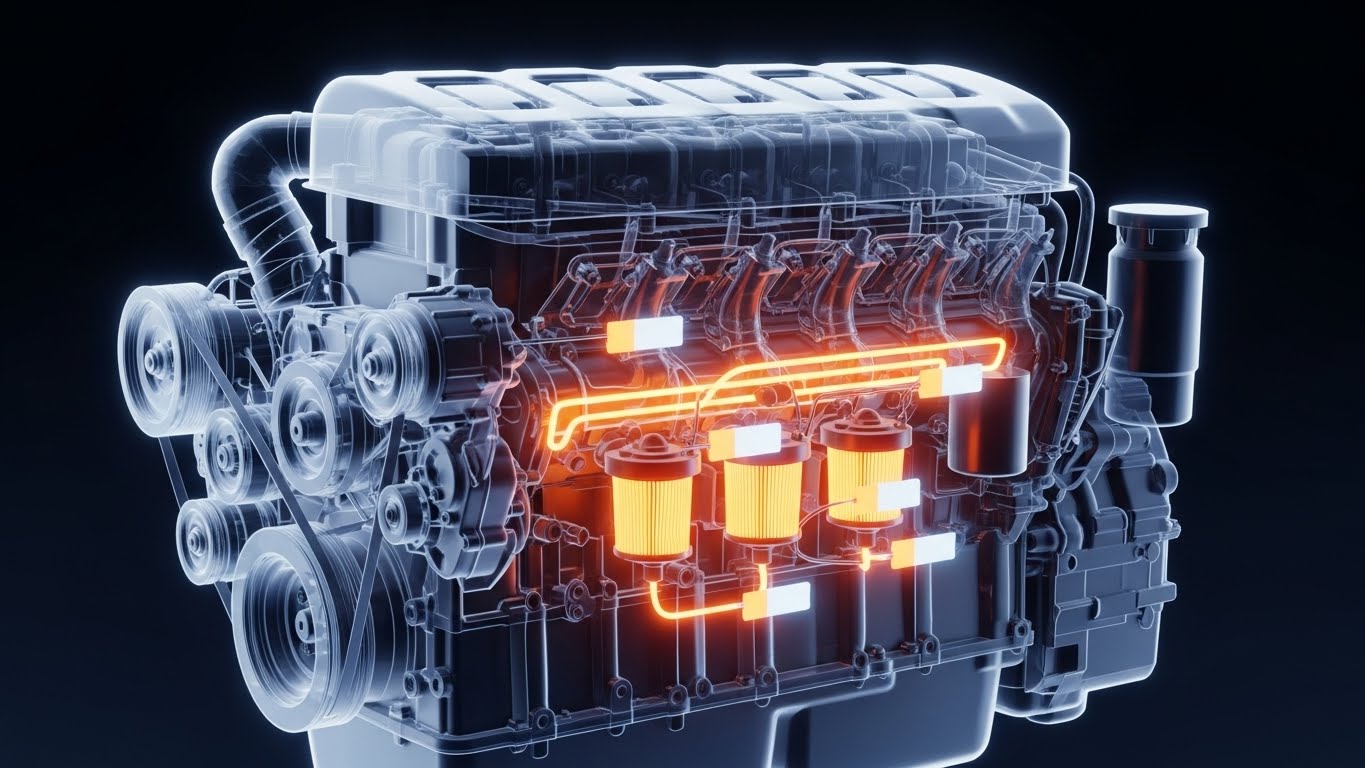 (3D X-Ray): Internal Engine - Revealing the performance core.