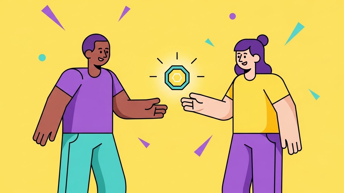 (Cel-Shaded Animation): Value Exchange - Visualizing ecosystem growth.