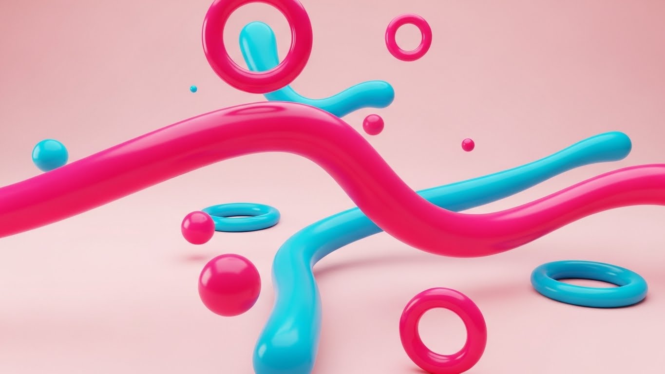 (Abstract 2D Glossy): Fluid Shapes + Visualizing flexible routing