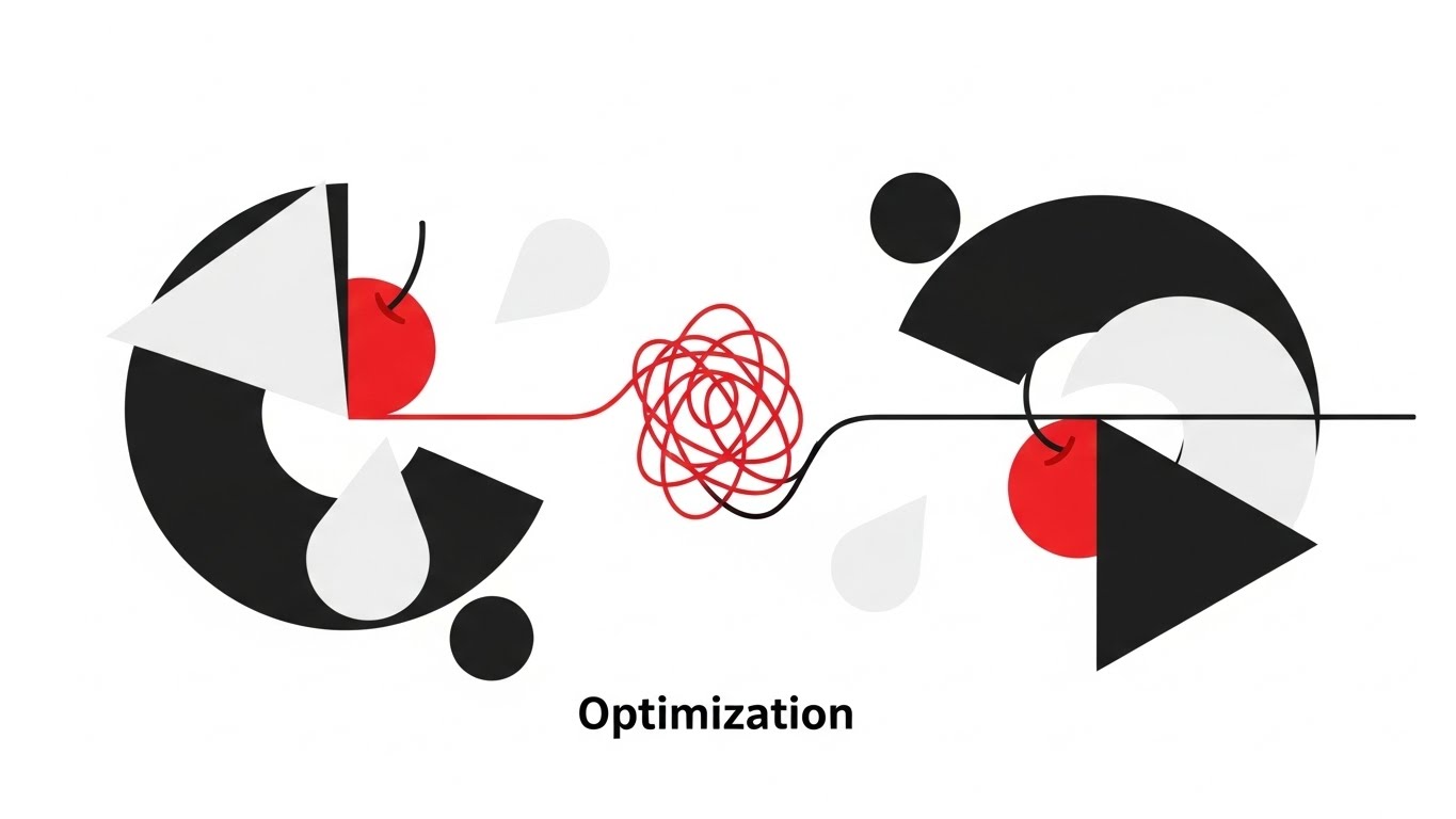 (Abstract 2D Motion Graphics): Swiss Design + Visualizing optimization logic