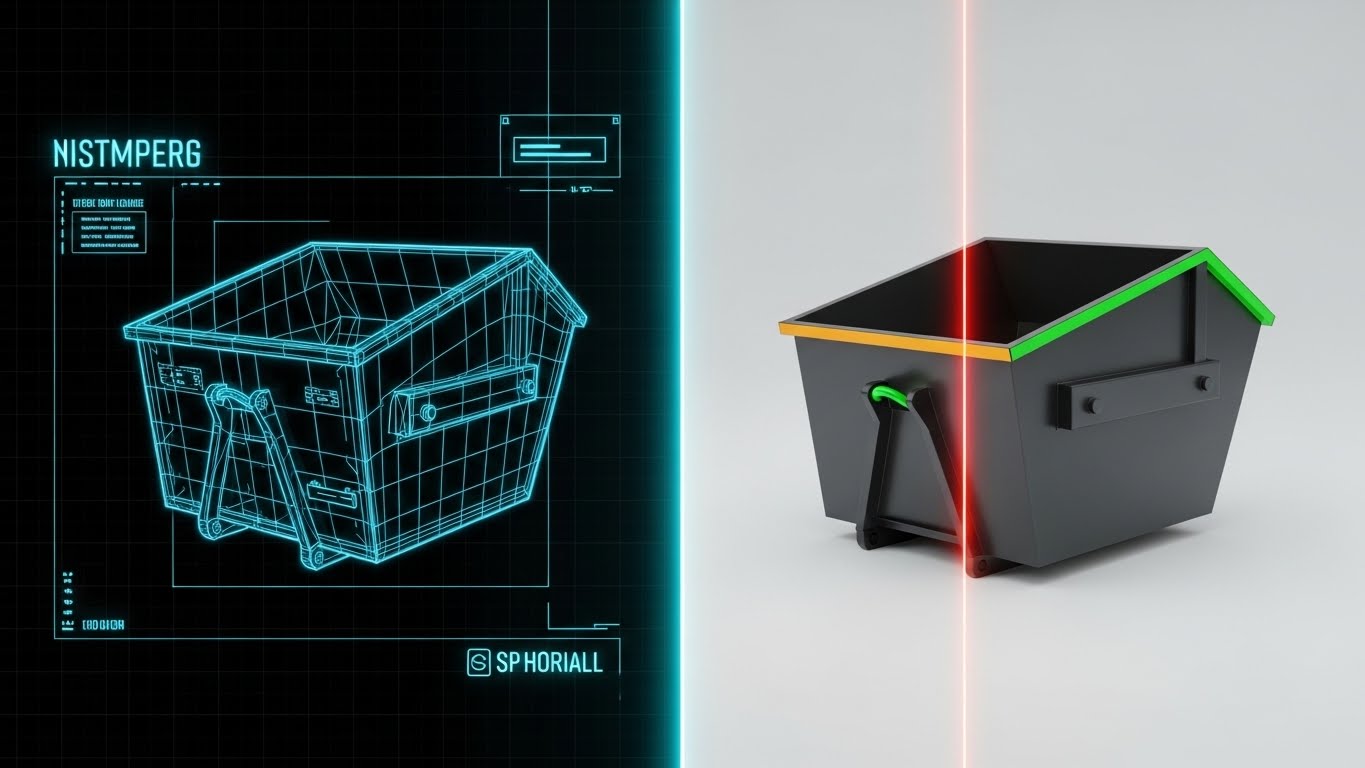 (Wireframe Transition): Digital Twin + Verifiable Asset Accuracy