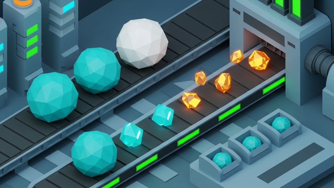 (Hybrid Isometric): Crystalline Transformation + Visualizing Waste-to-Value