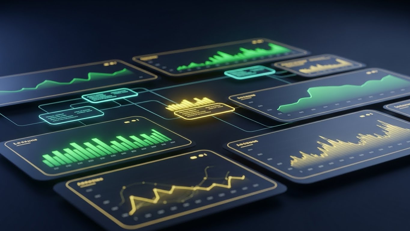 (Dark Mode UI): Enterprise Stealth – Visualizing Premium Power