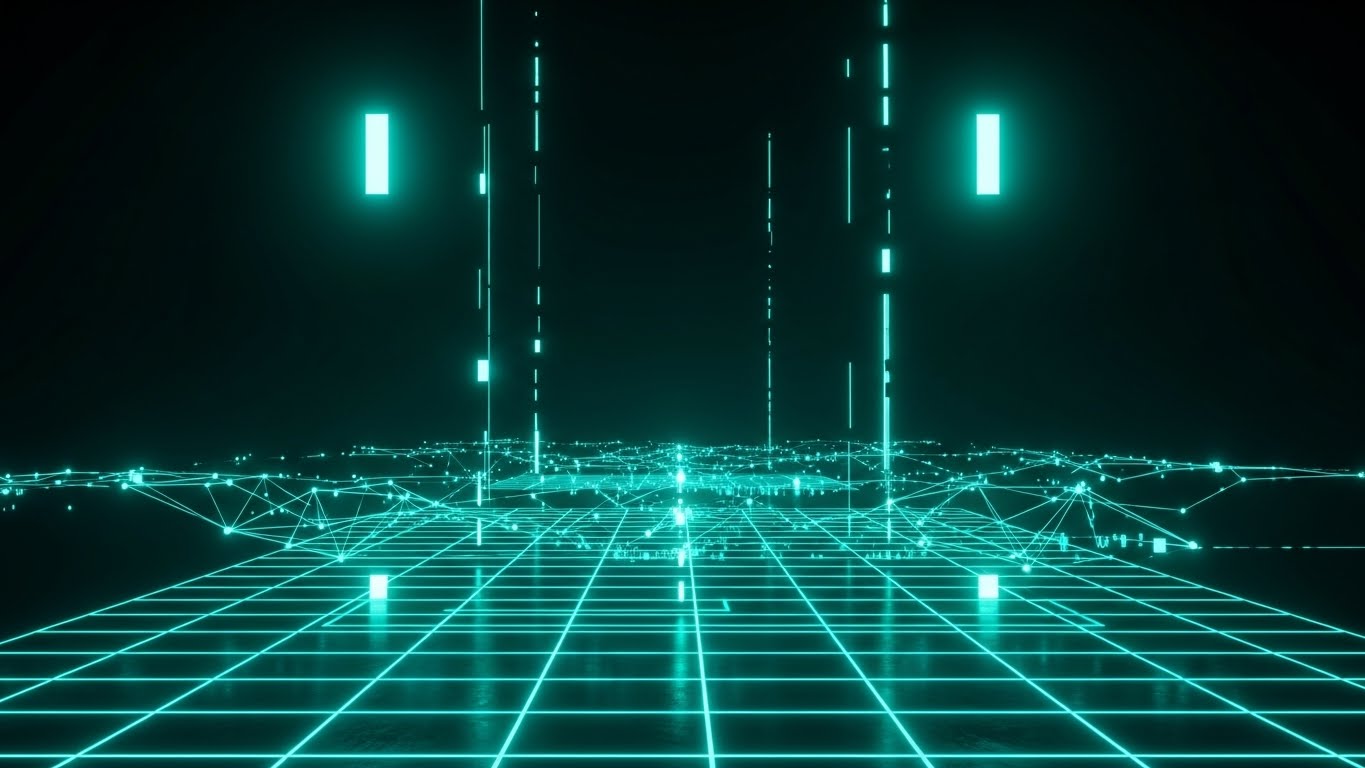 (Futuristic Neon/Dark Mode): Global Network Expansion + Visualizing Ecosystem Growth