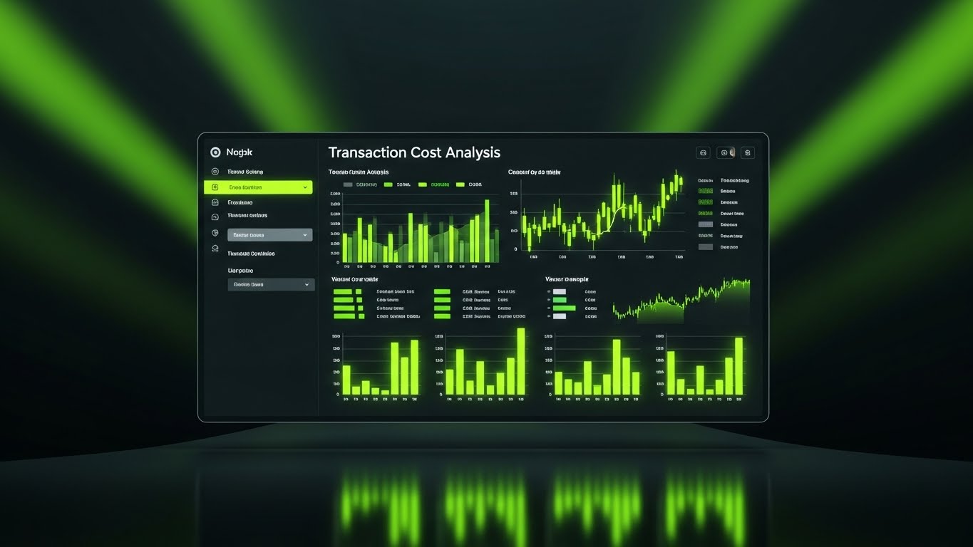 (Dark Mode UI): Neon Lime Analytics + Professional Trading Environment