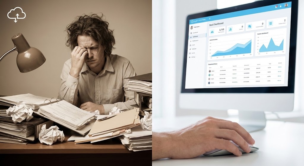 (Split Screen): Sepia Chaos vs. Sky Blue Clarity + The Operational Shift