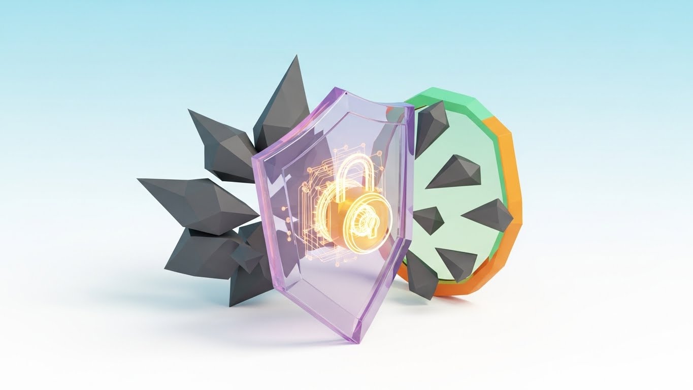 (Low Poly + X-Ray): Crystal Shield Lock + Visualizing Transparent Security