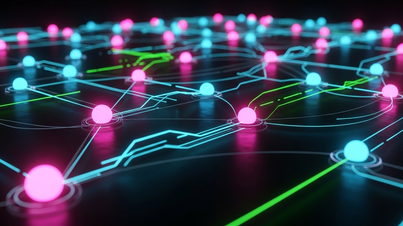 (Futuristic Neon/Dark Mode): Network Illumination + Deep Talent Intelligence