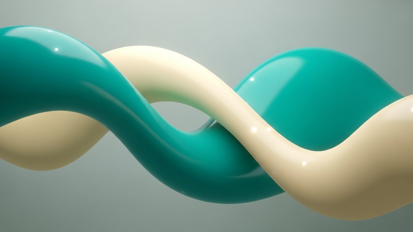 (Abstract 2D organic modern): Fluid Harmony + Workforce Cultural Synergy