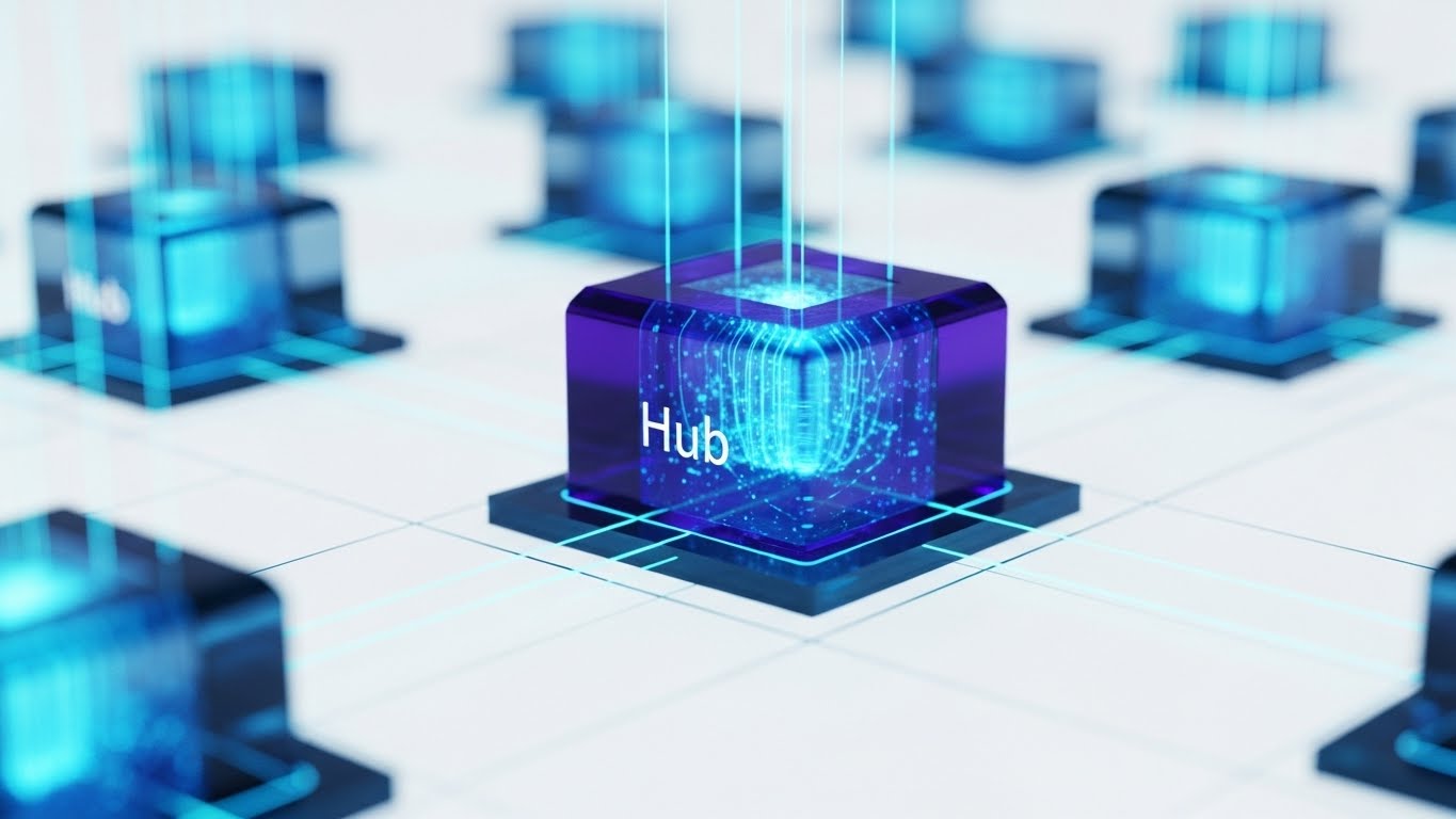 (Abstract 3D AI Visualization): Connected Neural Nodes + Visualizing Intelligent Networking