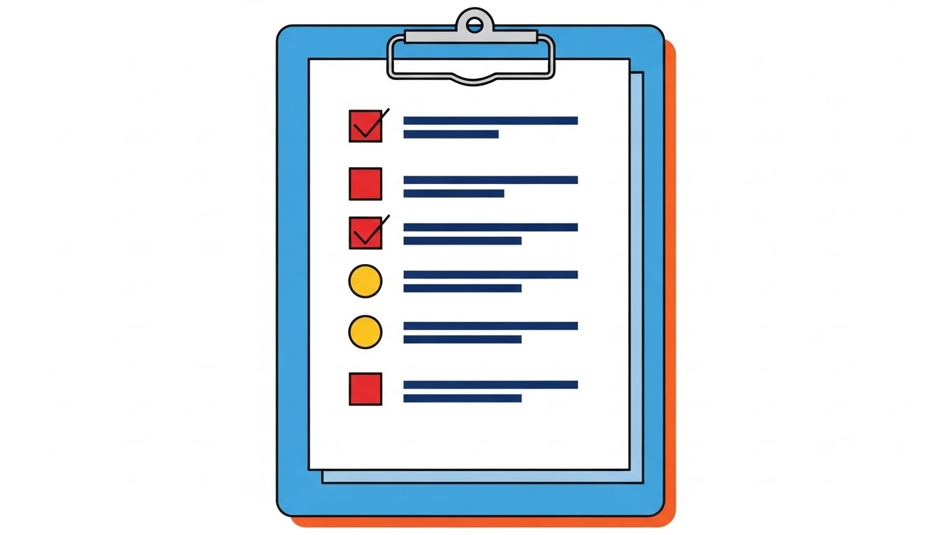 (Minimalist Flat 2D Vector): Strategic Checklist + Visualizing Audit Readiness