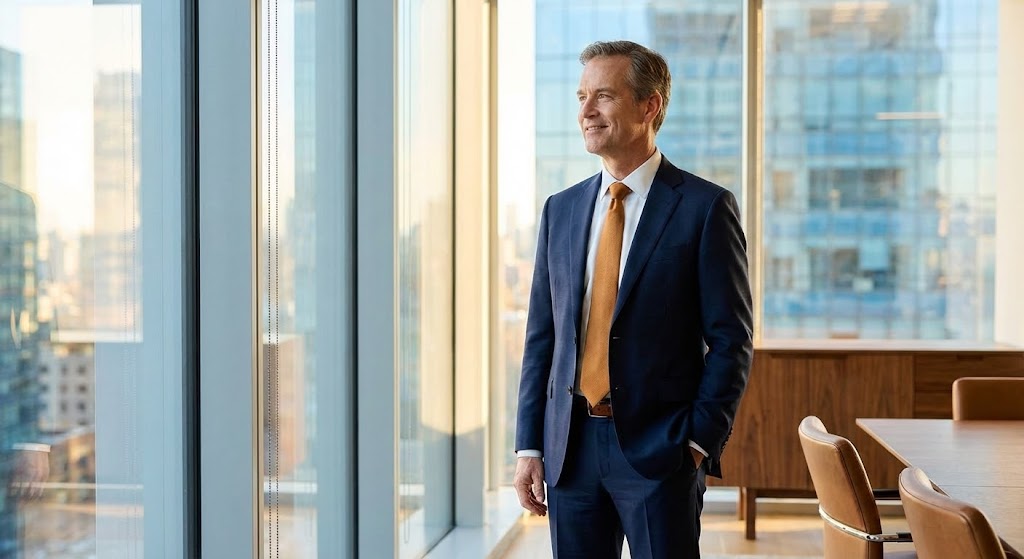 (Aspirational Stock Montage): The Confident Executive + Visualizing Strategic Peace of Mind