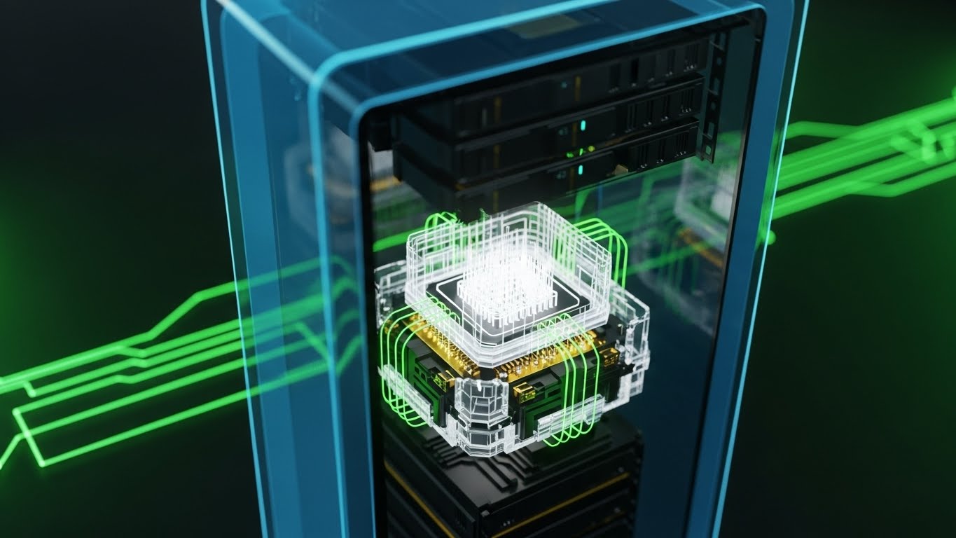 (3D X-Ray): Glowing Core Reveals System Heartbeat
