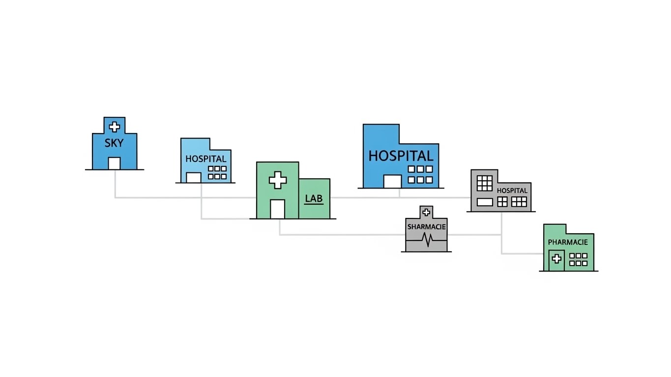 (Minimalist Vector): Ecosystem Map Clarifies Network Complexity