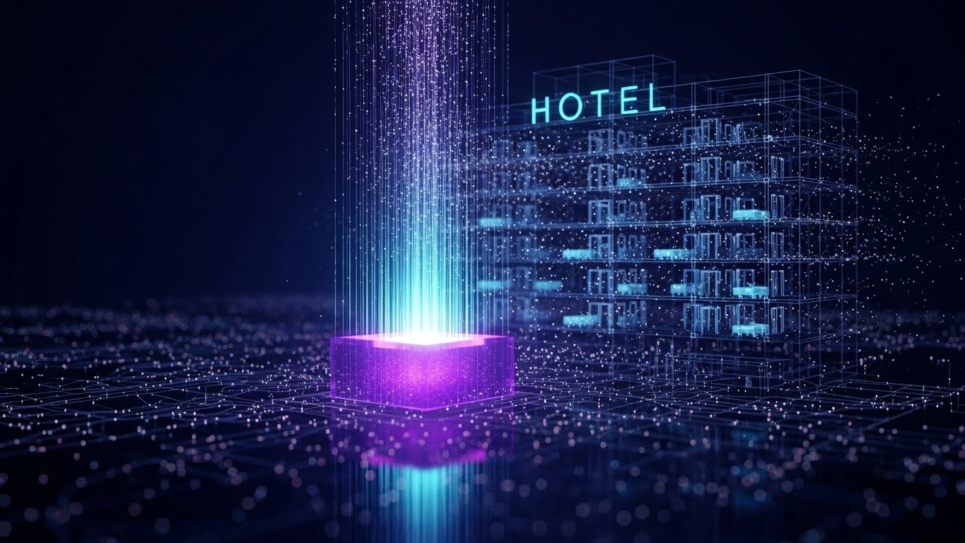 (3D AI Viz): Glowing Node + The Digital Nervous System