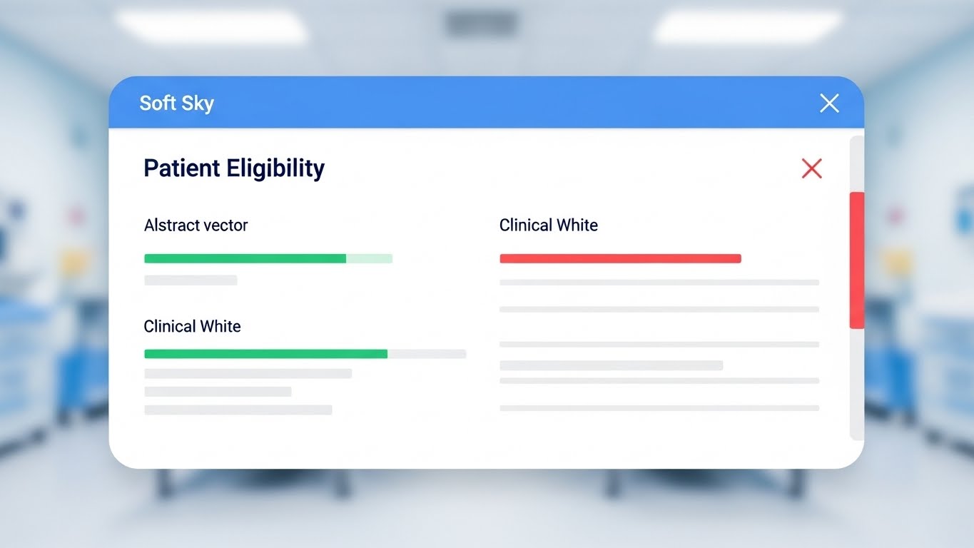 (Clean UI Workflow): Clinical Clarity + Visualizing Patient Eligibility