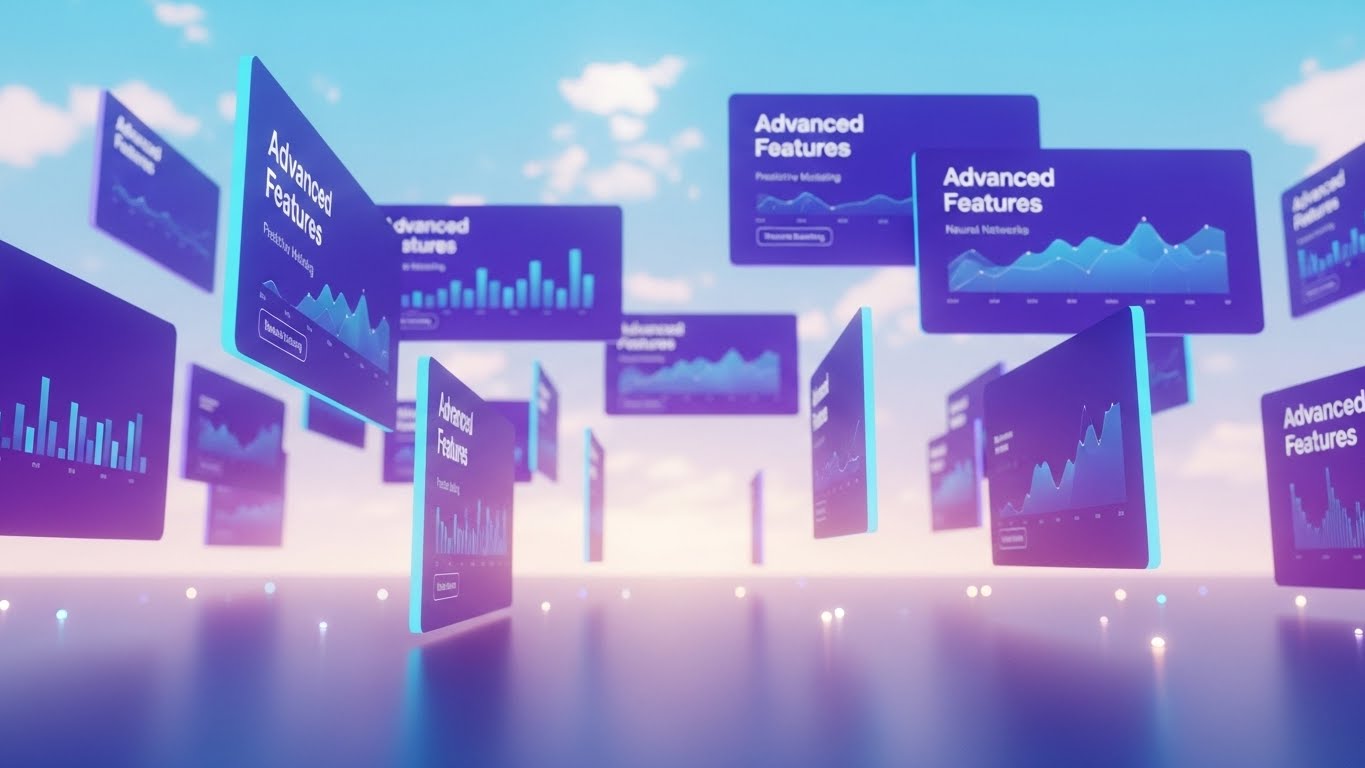 (3D Parallax UI Presentation): Floating Layers + Deepening Feature Discovery