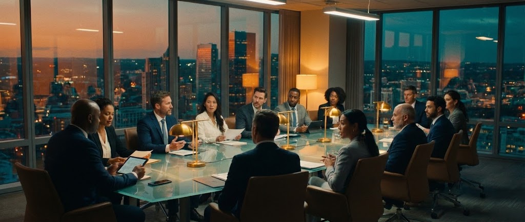 (Cinematic Video): Boardroom Symmetry + Elevating Strategic Discourse