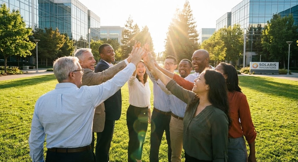 (Aspirational Stock Montage): Sunlit Success + Driving Employee Referrals