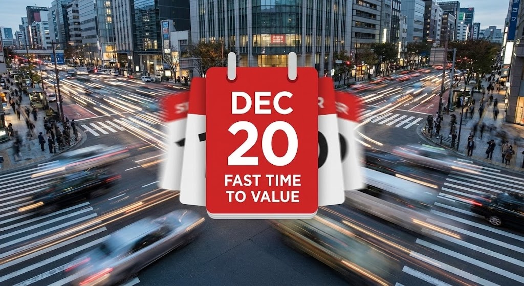 (Hyper-lapse Stock Footage): Fast Calendar + Accelerating Time To Value