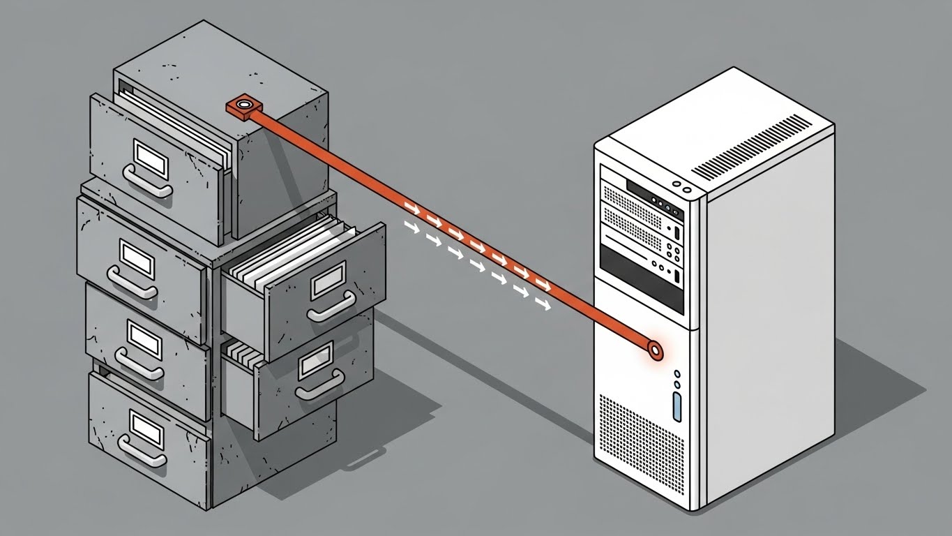 (Isometric 2D Motion Design): Cabinet to Cloud + Simplifying Data Migration