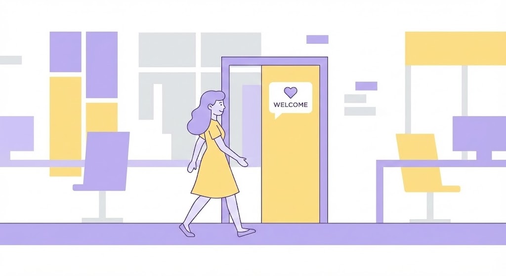 (2D Character-Driven Story): Friendly Doorway + Humanizing The Digital Entry