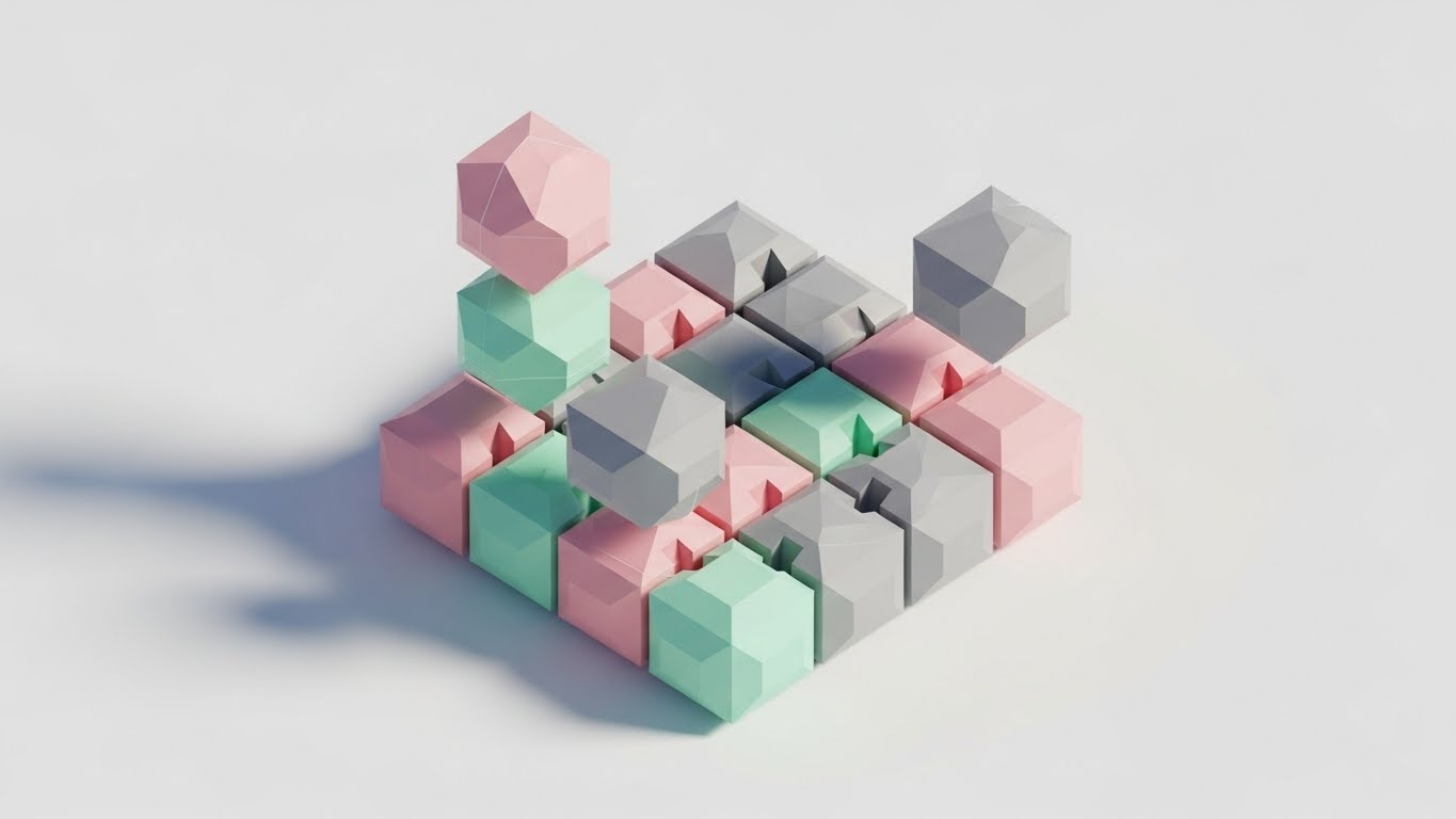 (Low-Poly 3D Modeling): Self-assembling Blocks + Demonstrating Modular Architecture