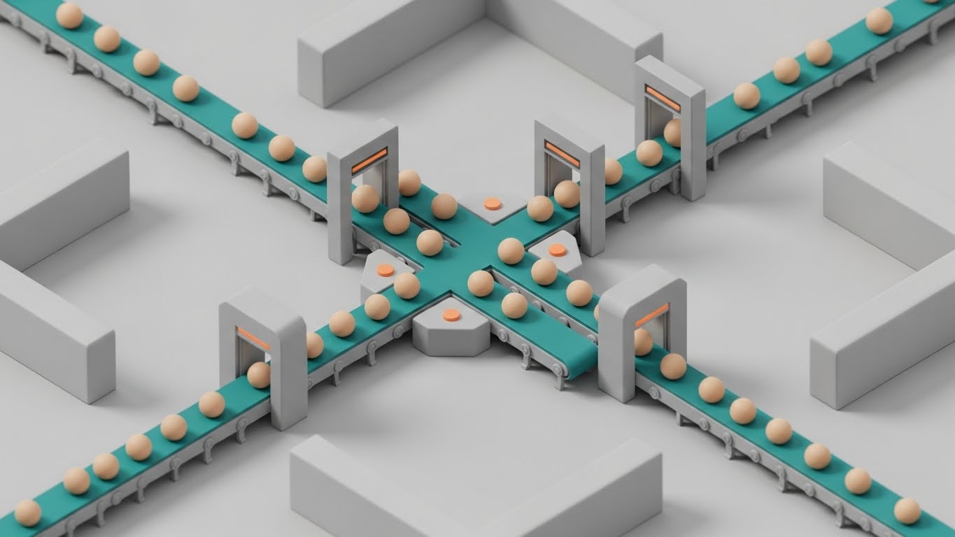 (Isometric 3D): Orchestrated Data Logic