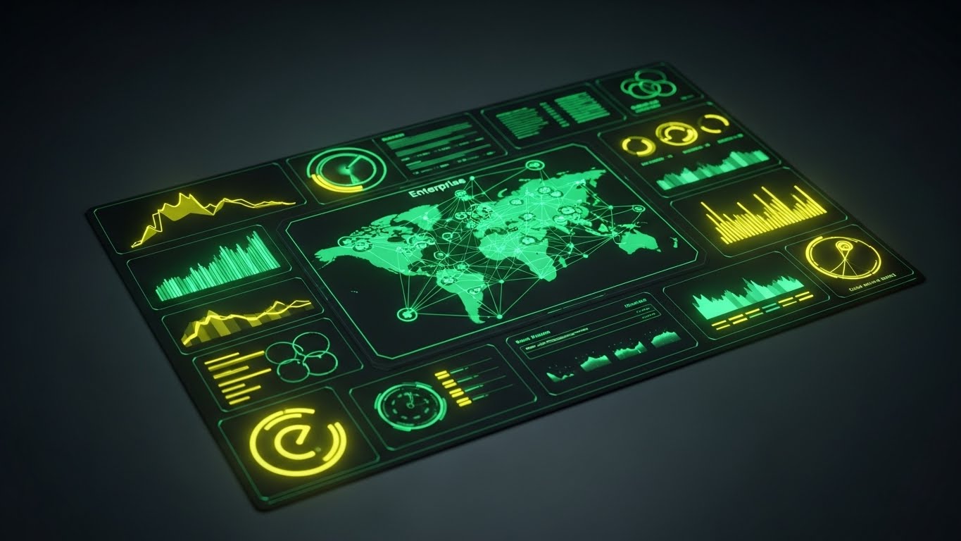 (Dark Mode UI Showcase): Global Oversight Visualizing Threat Intelligence