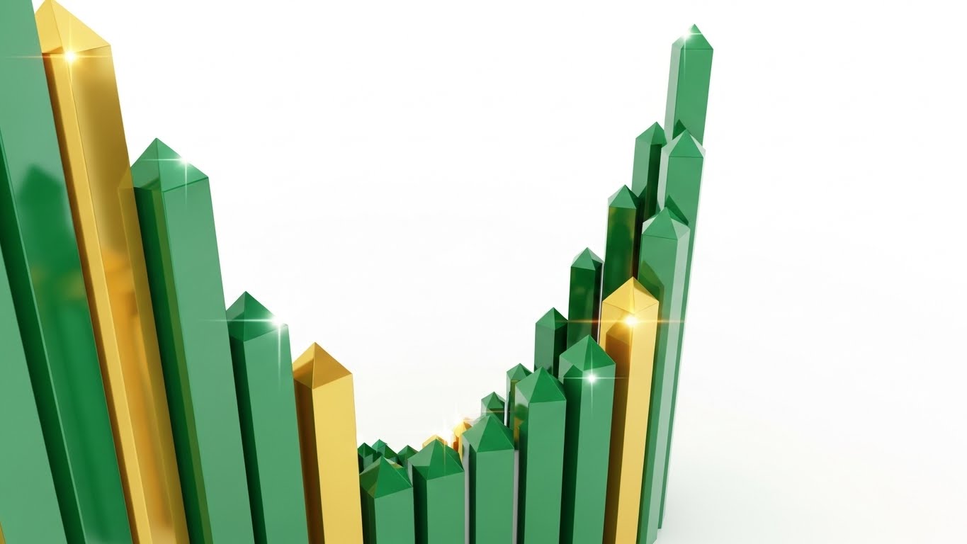 (Dynamic Data Visualization): Growth Crystals Projecting Financial ROI