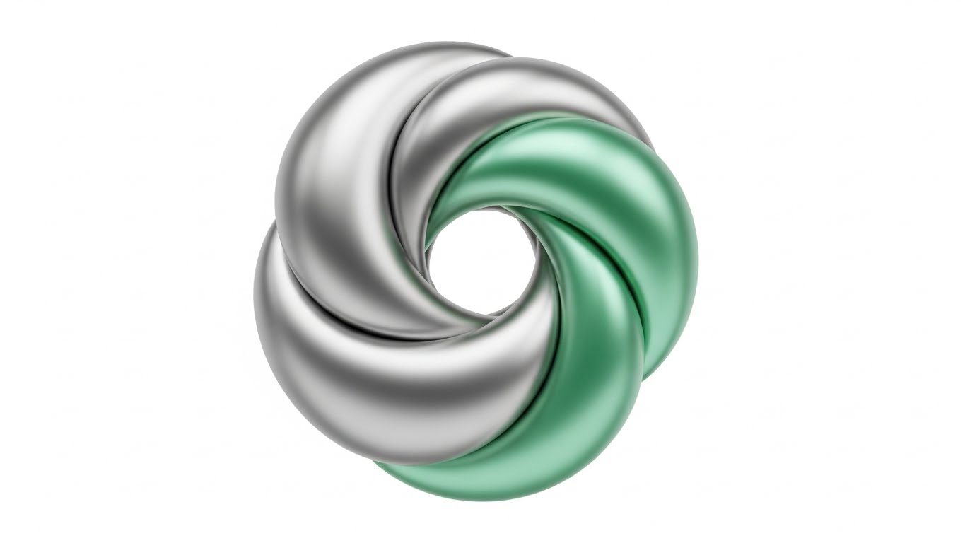 (Abstract 2D flat vector organic): Liquid Metal Merging Unified Identity