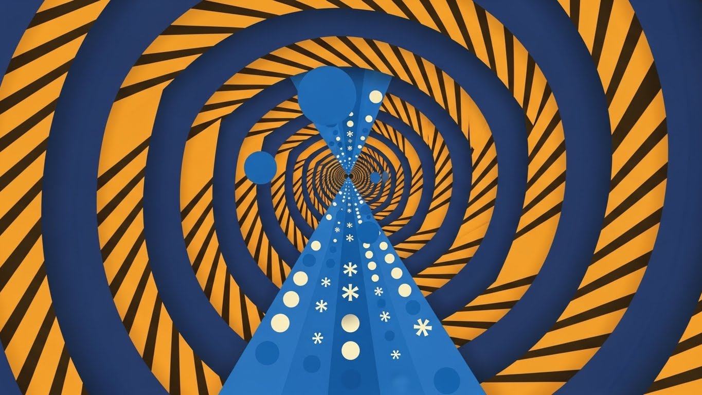 (Abstract 2D Motion Graphics): Glowing Spheres Visualizing Secure Passage