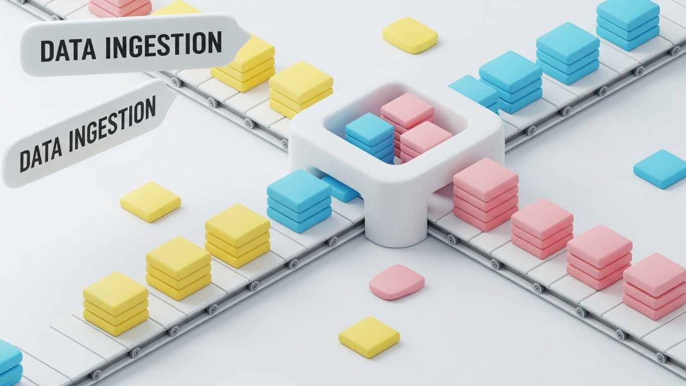 (Isometric 3D Workflow): Modular Sorting Simplifies Data Ingestion