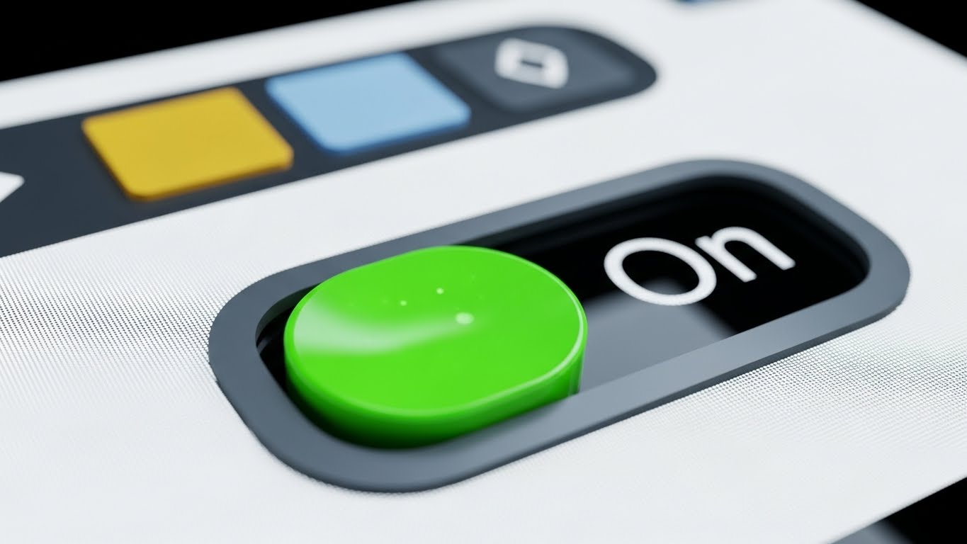 (Macro UI Micro-Interactions): Vivid Toggle Highlights Feature Activation