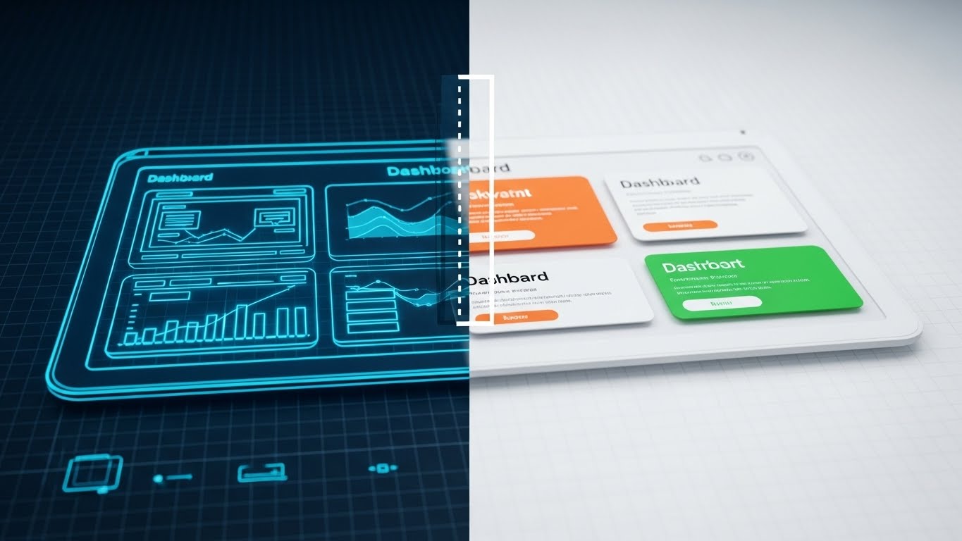 (Wireframe to Reality Transition): Rapid Build Visualizes Velocity