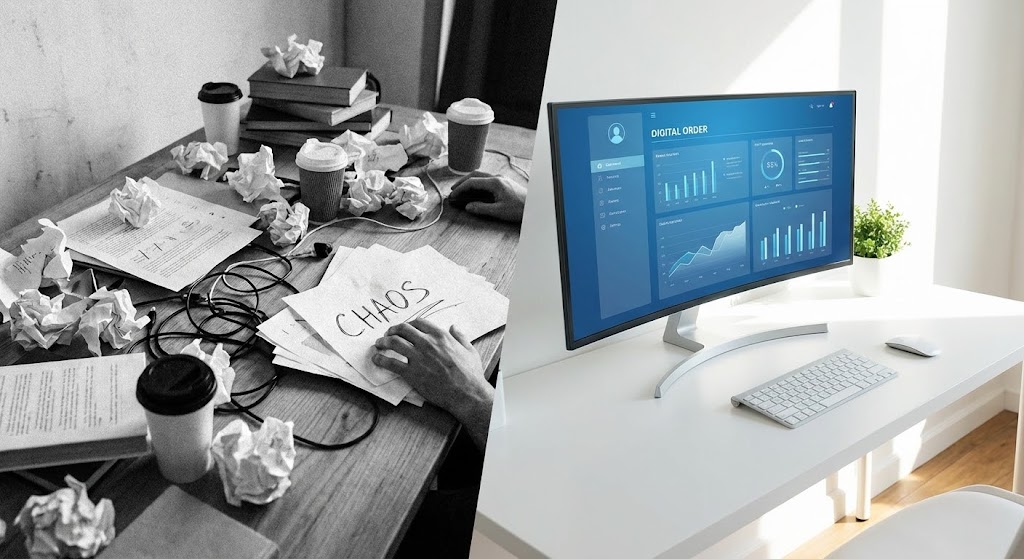 (Split Screen): Visualizing The Shift From Chaos To Order