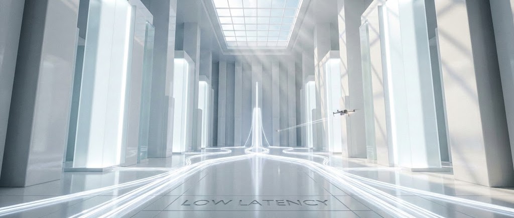 (Generative AI Cinematic): Server Monoliths Evoke Institutional Trust