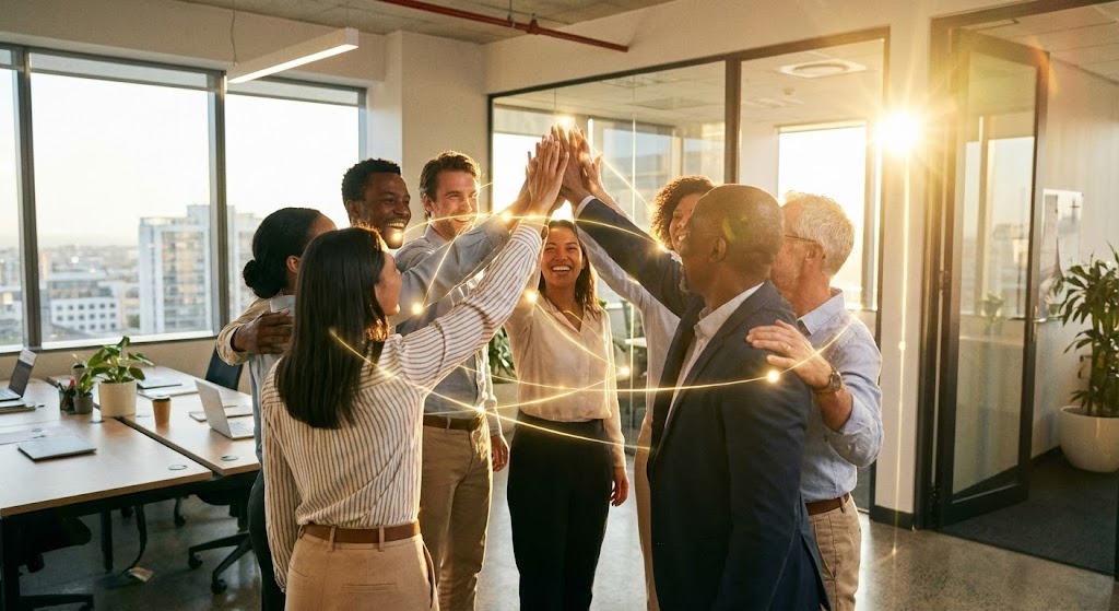 (Aspirational Stock Montage): Human Connectivity + Culture of Security