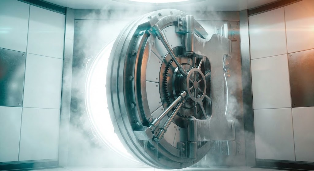 (Generative AI Cinematic): The Vault Reveal + Dramatized Security