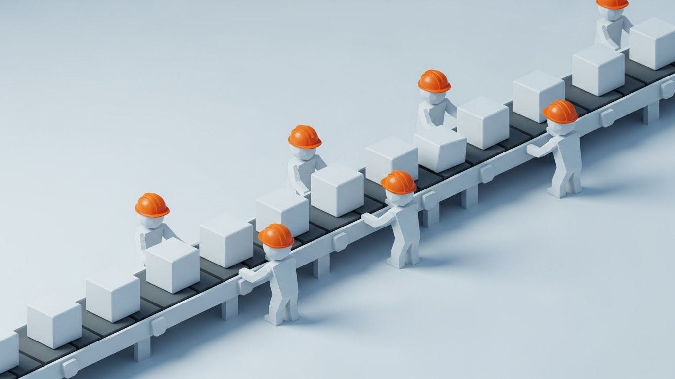 (Isometric Workflow): Process Orchestration + Visualizing Team Efficiency