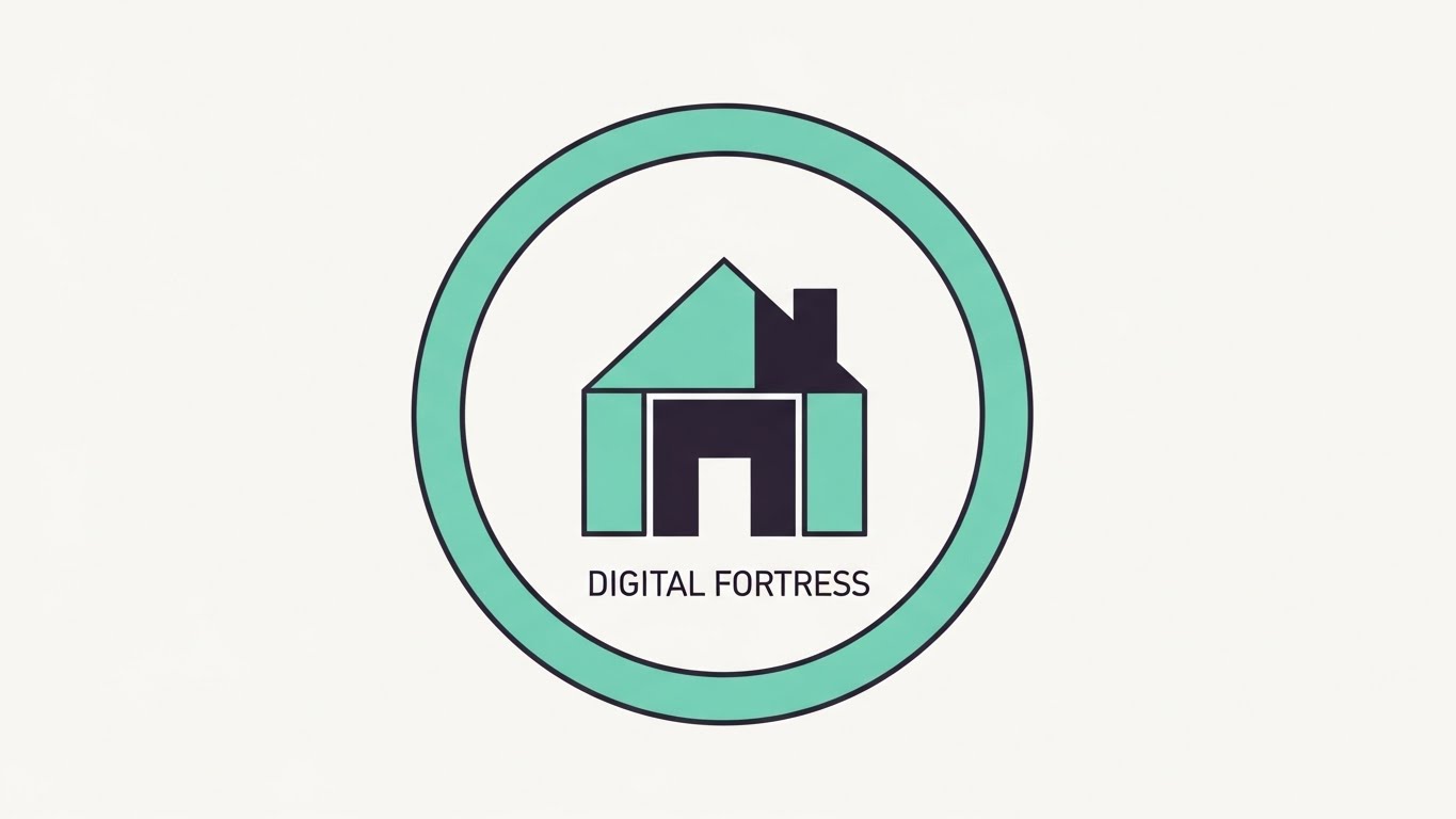 (Minimalist Flat): Fortress Icon + Simplifying Coverage Security