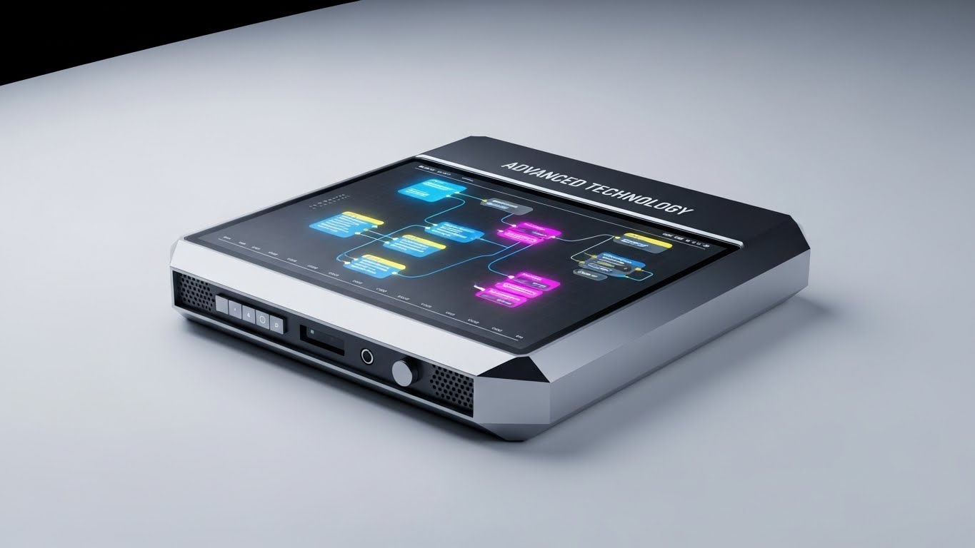 (Photorealistic 3D): The Premium Console — Visualizing Advanced Technology