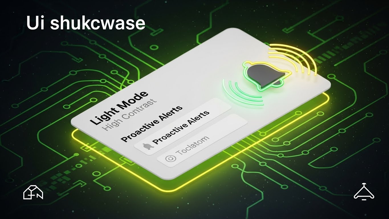 (Light Mode High Contrast): The Clarity Card — Visualizing Proactive Alerts