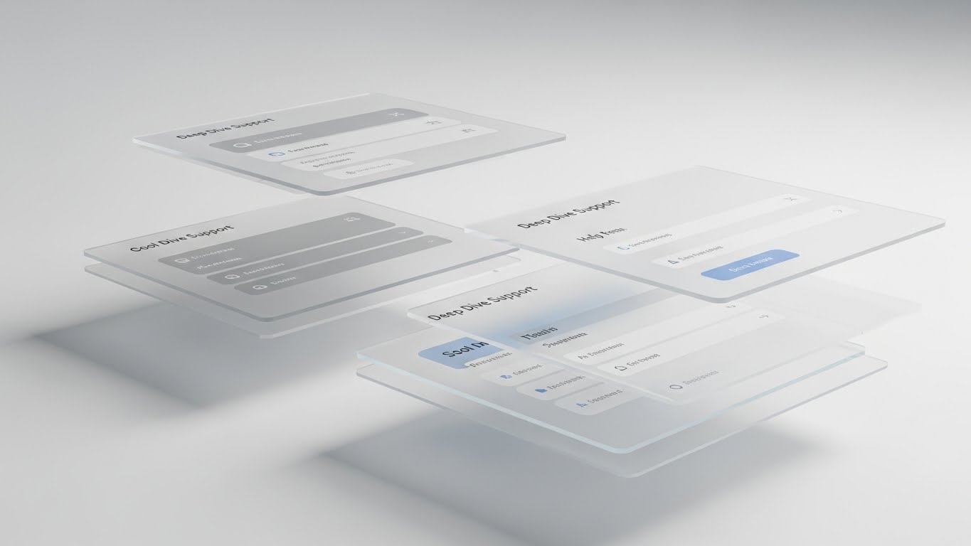 (3D Parallax UI): Layered Clarity — Visualizing Deep Dive Support