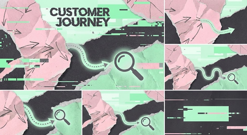 (Mixed Media): Hybrid Layer Collage — Navigating Complex Journeys