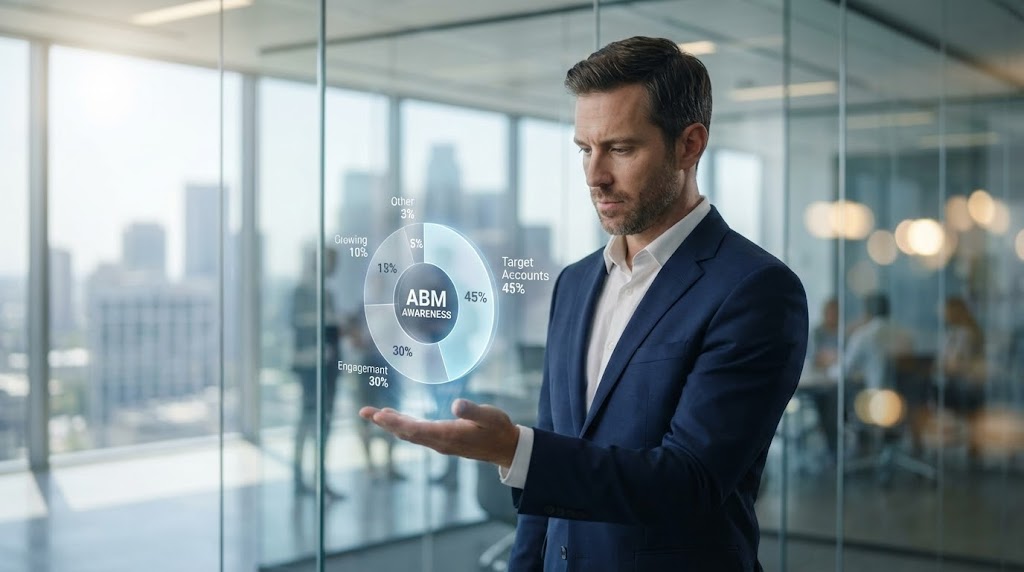 (Gen AI Realistic): Professional Holographic Interaction — Humanizing Data Mastery