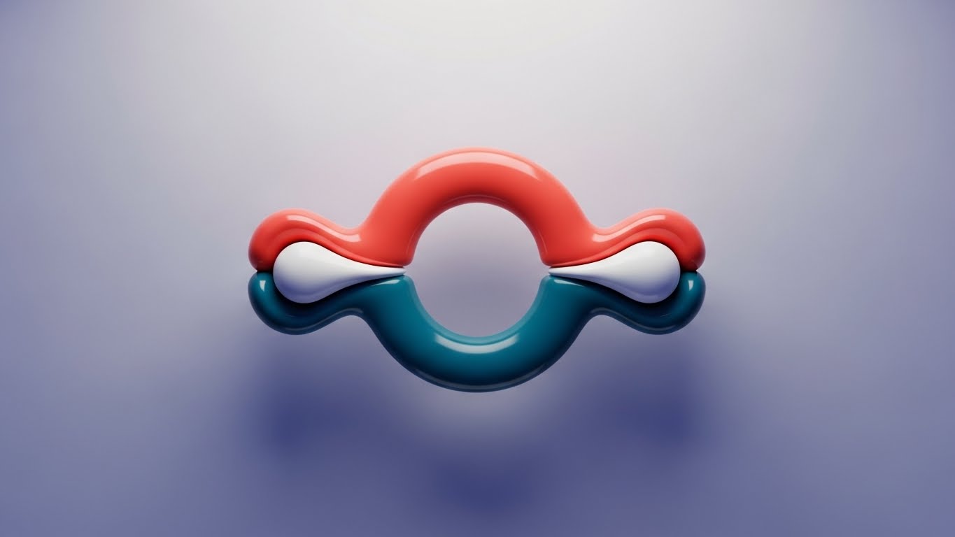 (Abstract 2D Organic): Fluid Shape Unification — Visualizing Seamless Connectivity