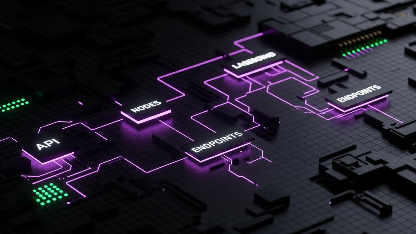 (Futuristic Neon): API Connectivity + Developer Power